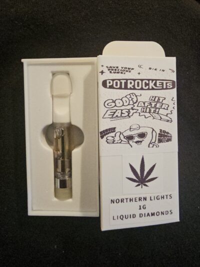 *Oregon Grown* Pot Rockets Vape Cartridge 1g Liquid Diamonds