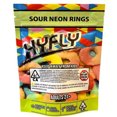 Hyfly Sour Neon Rings 600mg - Image 2