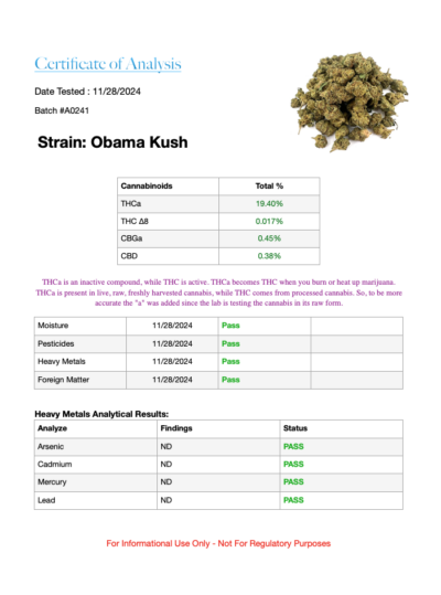 Obama Kush Smalls - Indica Hybrid 14g - Image 5